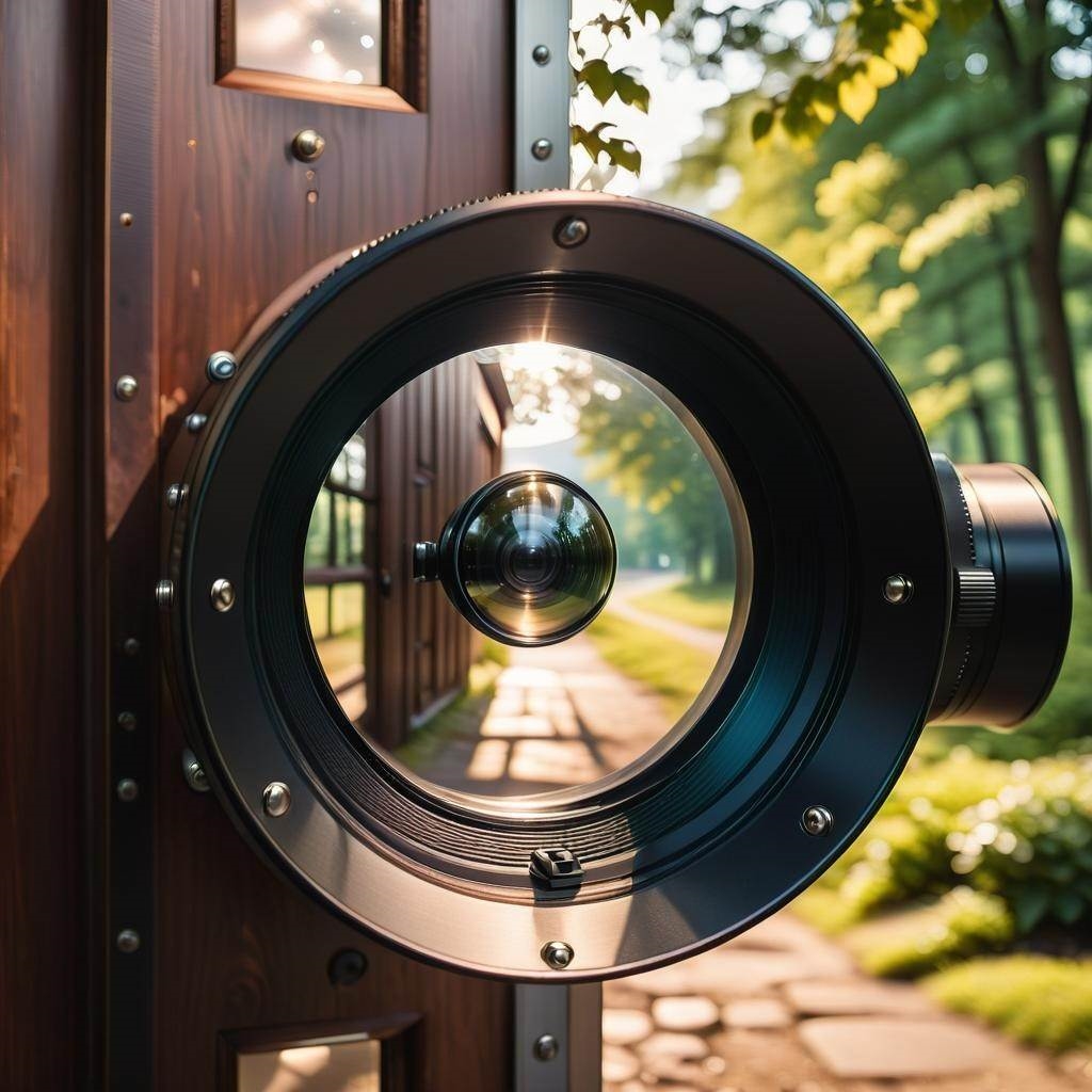 Montaż wizjera w drzwiach z drewna